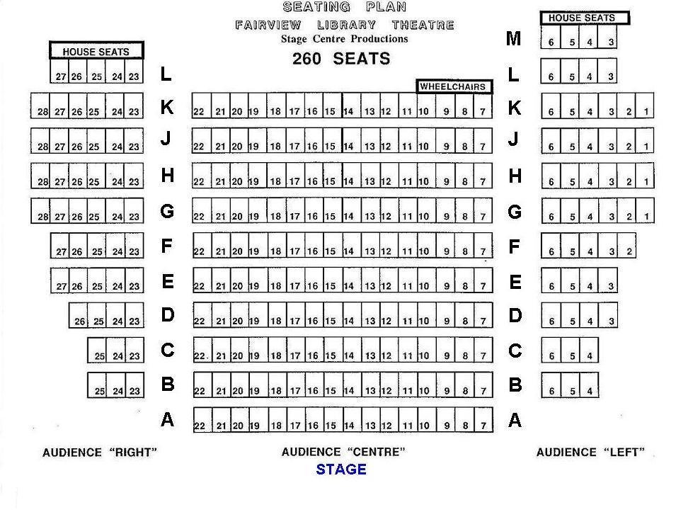 Fairview Library Theatre Seating Plan